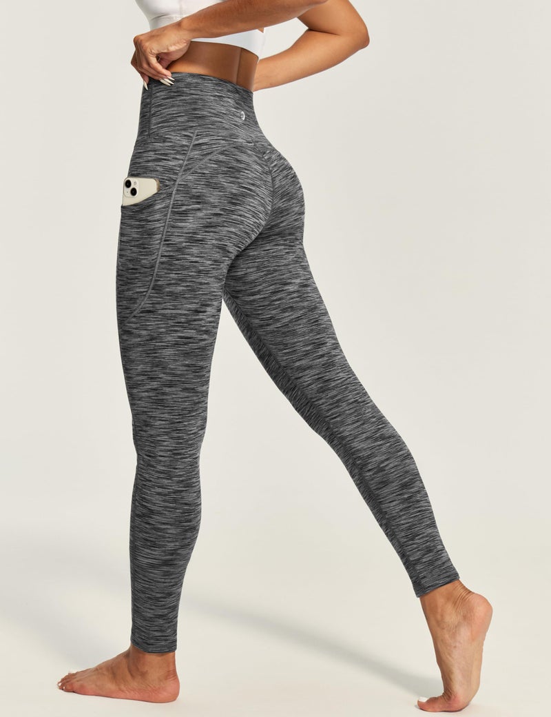 IUGA Fleece Lined Women's Yoga Pants with Pockets, Thermal Winter Workout Leggings - Image 1
